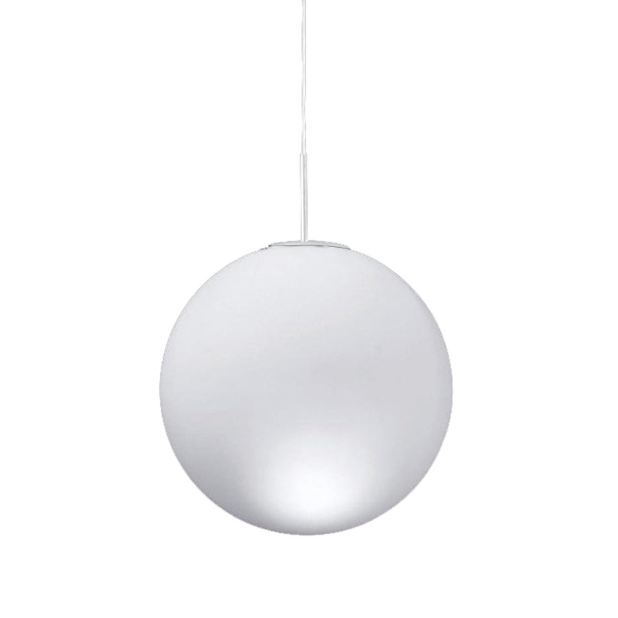 White glass spherical hanging light 