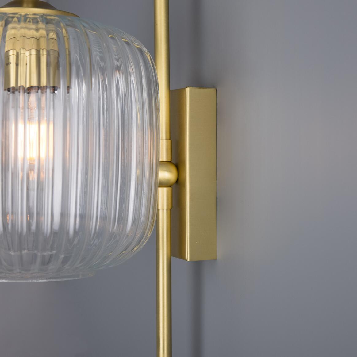 Astoria Brass Wall Lamp by Mullan Lighting with a polished brass finish, designed to bring classic style and ambient lighting to interior spaces