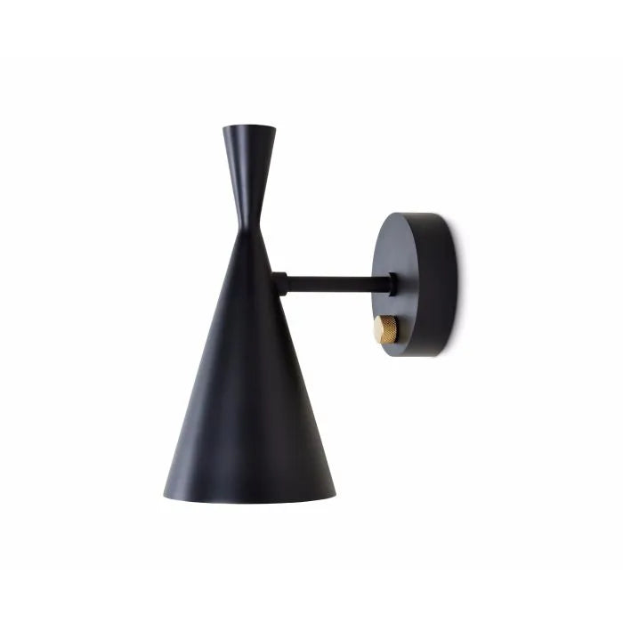 black & handbeaten Brass Wall light for Bedroom