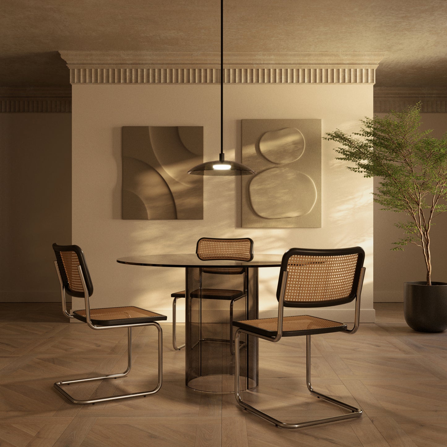 Betty Pendant Lamp by Aromas del Campo featuring a sleek modern design and warm ambient glow for stylish contemporary interiors.