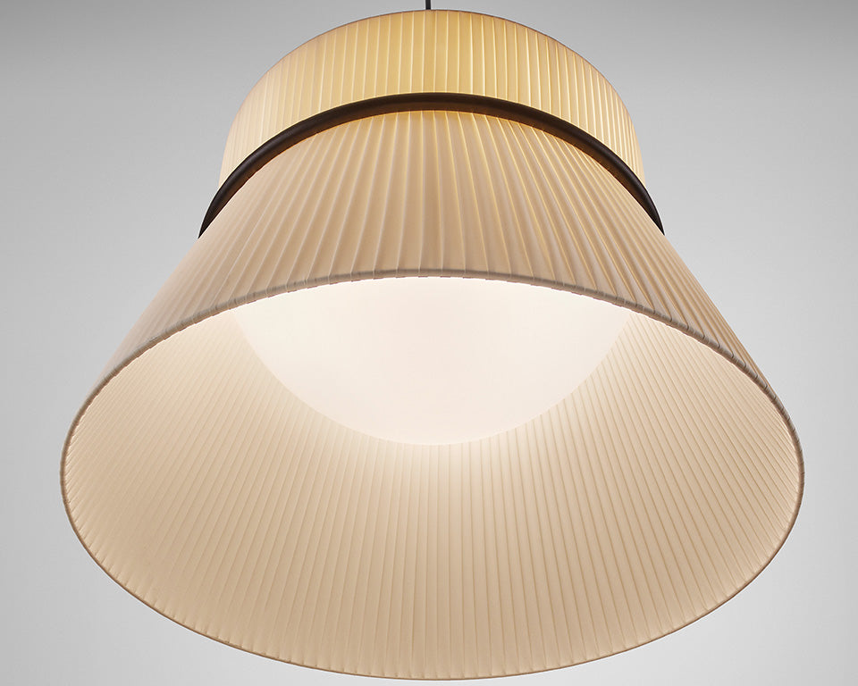 large light-weight fabric ceiling light