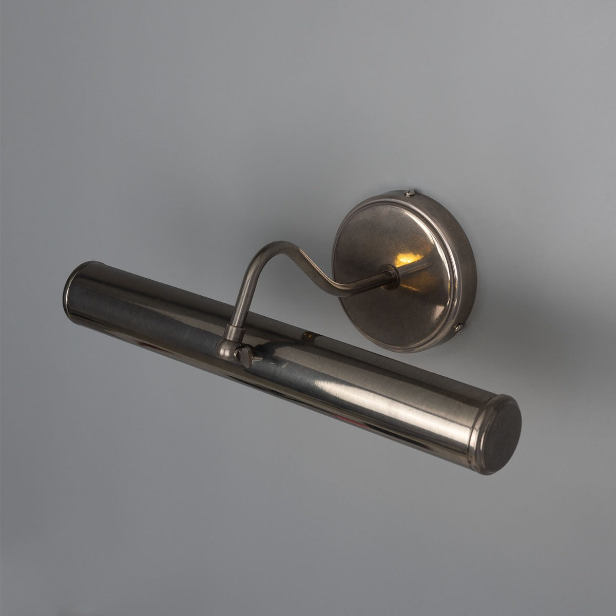 Belfast Picture Light by Mullan Lighting in a classic brass finish, designed to illuminate artwork, mirrors, and decorative wall features