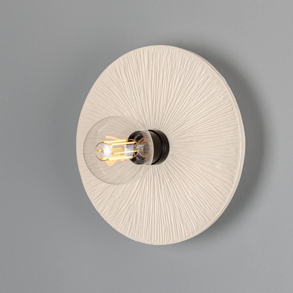 Bog Oak Ceramic Wall Lamp by Mullan Lighting with a unique handcrafted ceramic finish, bringing organic texture and warmth to interior spaces