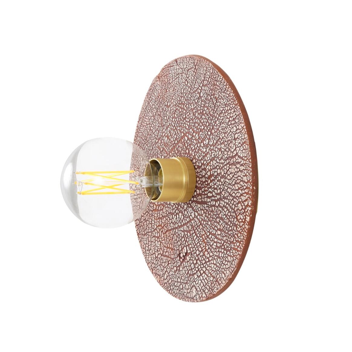 Bog Oak Ceramic Wall Lamp by Mullan Lighting with a unique handcrafted ceramic finish, bringing organic texture and warmth to interior spaces