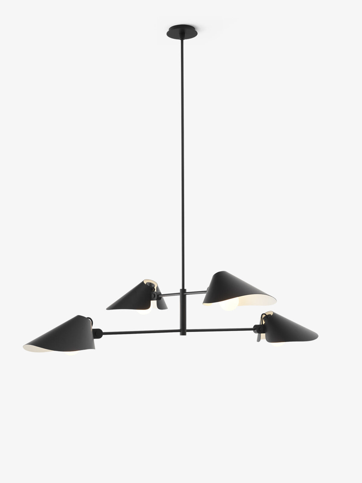 Statement lighting – Bonnet Chandelier by &Tradition with bold curves and layered silhouette for stylish contemporary interiors.

