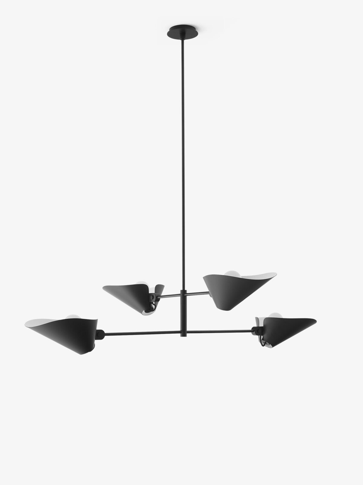 Statement lighting – Bonnet Chandelier by &Tradition with bold curves and layered silhouette for stylish contemporary interiors.

