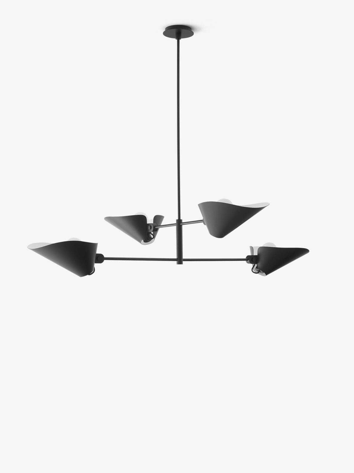 Bonnet Chandelier by &Tradition – sculptural pendant chandelier with layered shades and soft ambient lighting for elegant spaces.