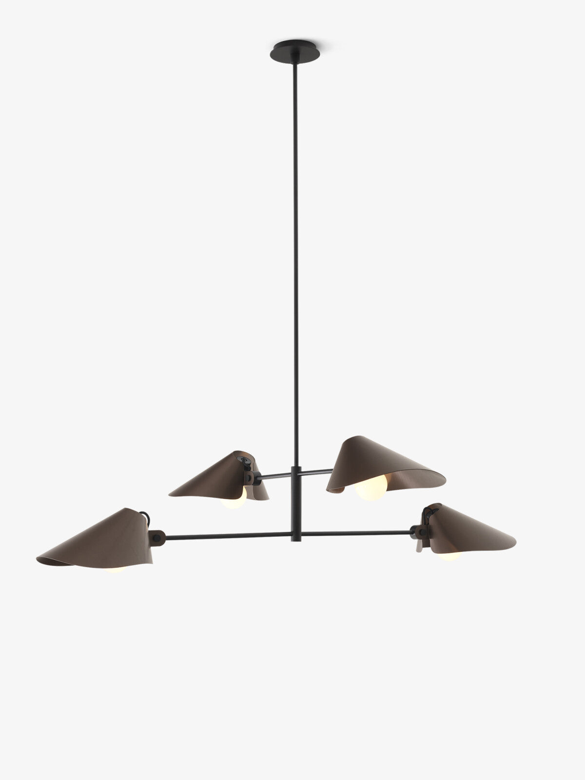 Statement lighting – Bonnet Chandelier by &Tradition with bold curves and layered silhouette for stylish contemporary interiors.

