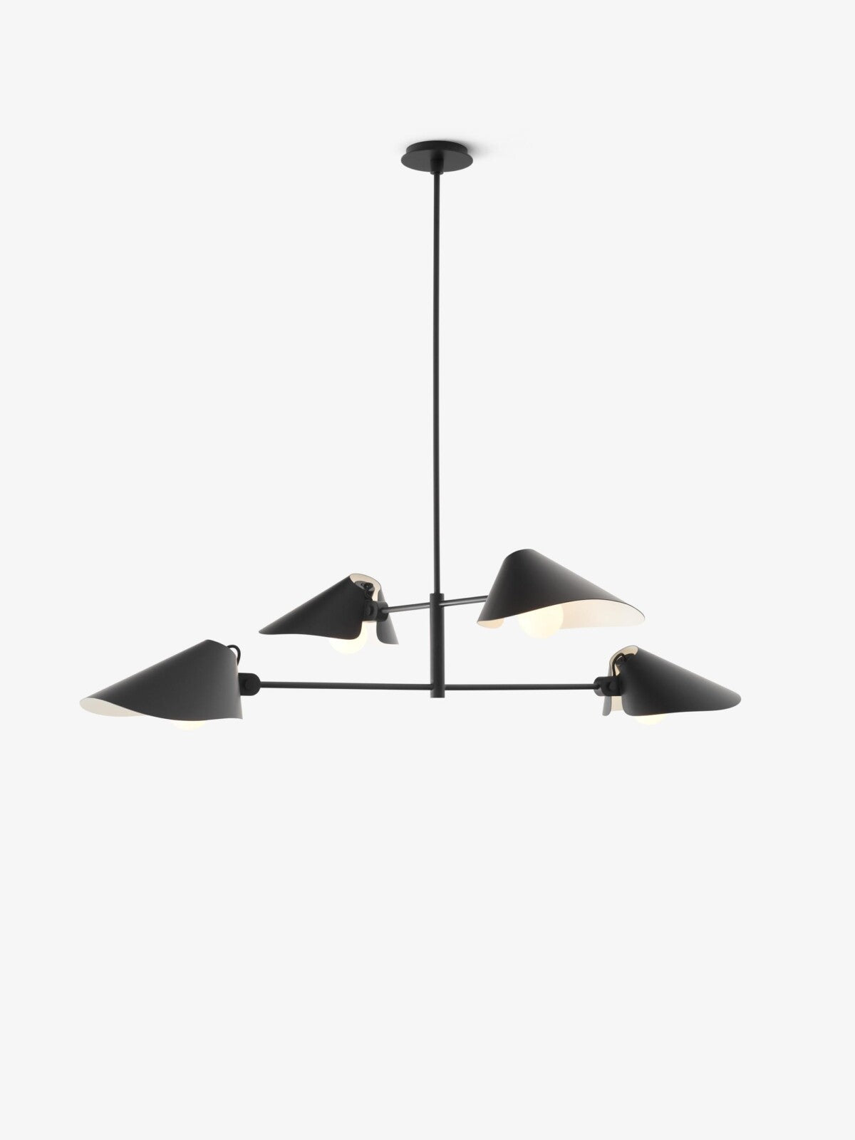 Statement lighting – Bonnet Chandelier by &Tradition with bold curves and layered silhouette for stylish contemporary interiors.

