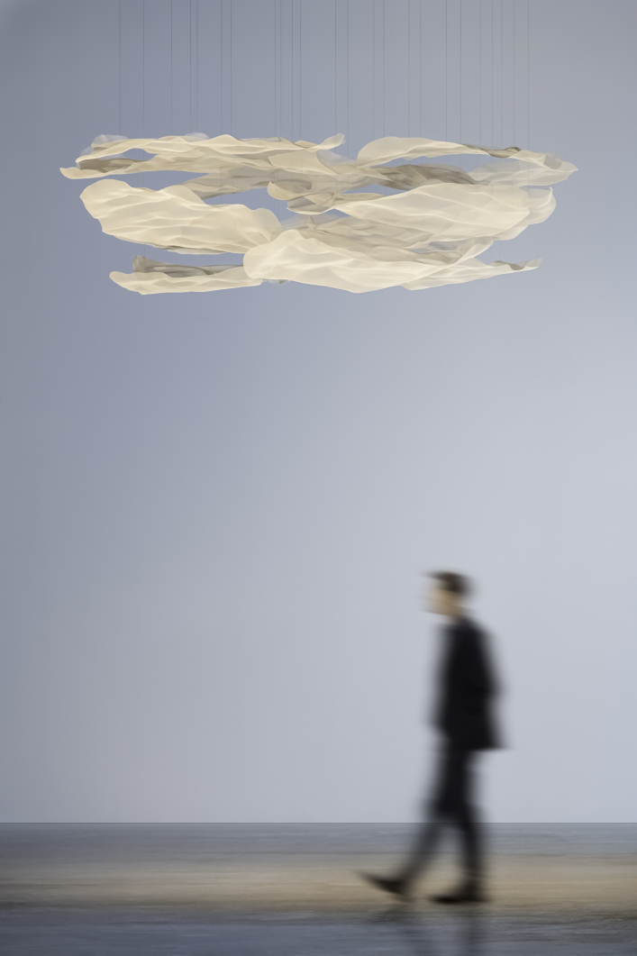 Brétema Pendant Lamp by A Emotional Light featuring a soft, cloud-like design that creates warm, diffused ambient lighting in modern interiors