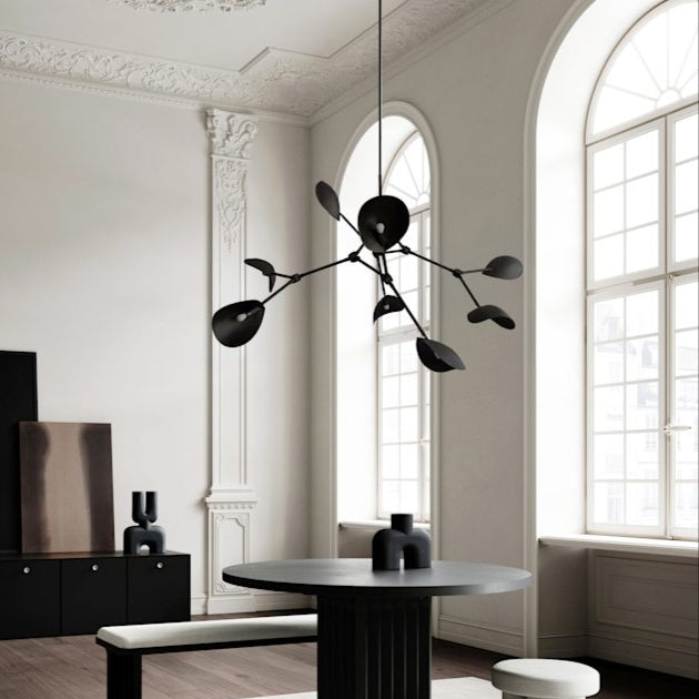 101 Copenhagen's Stingray Chandelier with fluid, curved lines and artistic form, perfect for bold, designer spaces.

