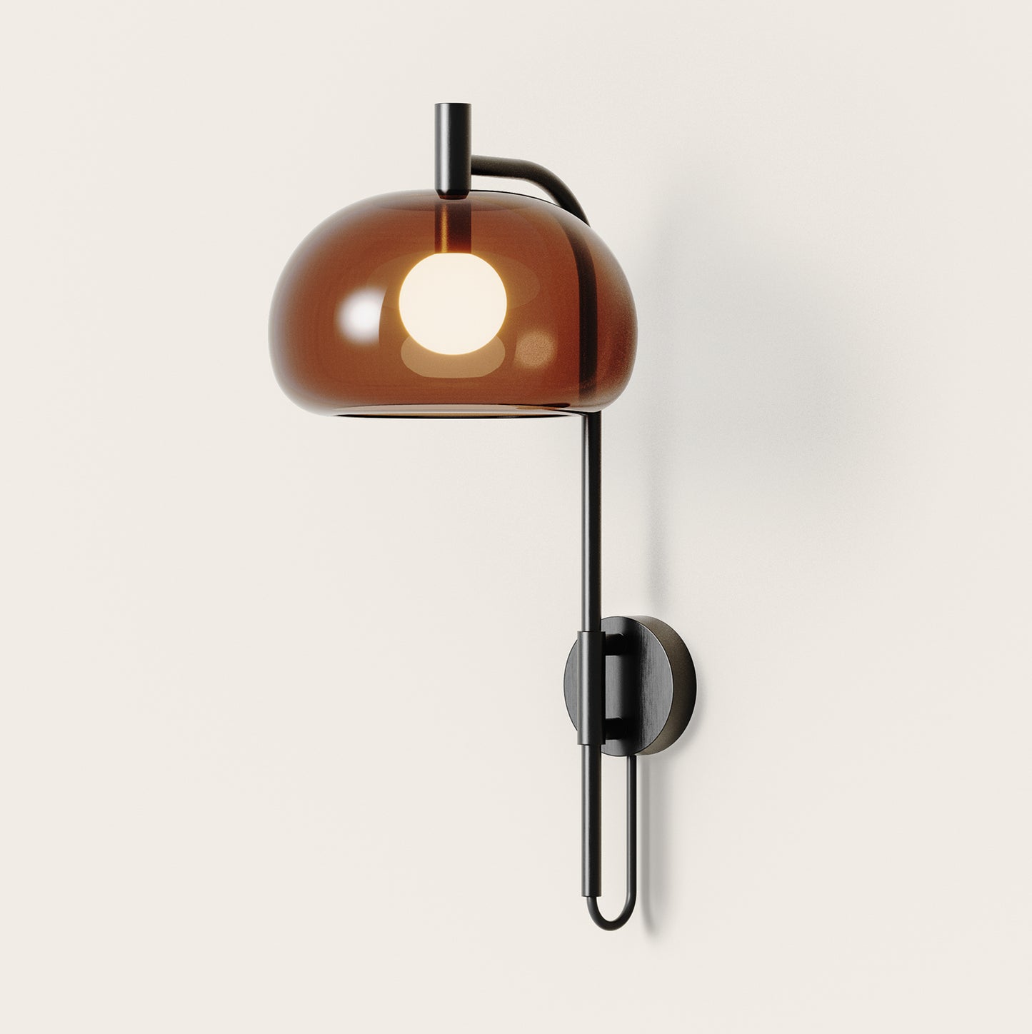 Cloud Wall Lamp by Aromas Del Campo mounted on wall with soft, diffused warm light.