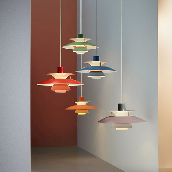 colourful pendant lamps
