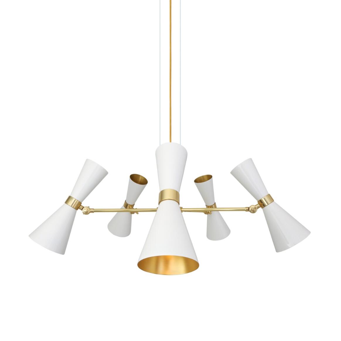 Cairo Chandelier by Mullan Lighting featuring a striking dome-inspired design, elegant brass finish, and multiple light fixtures for bold modern interiors