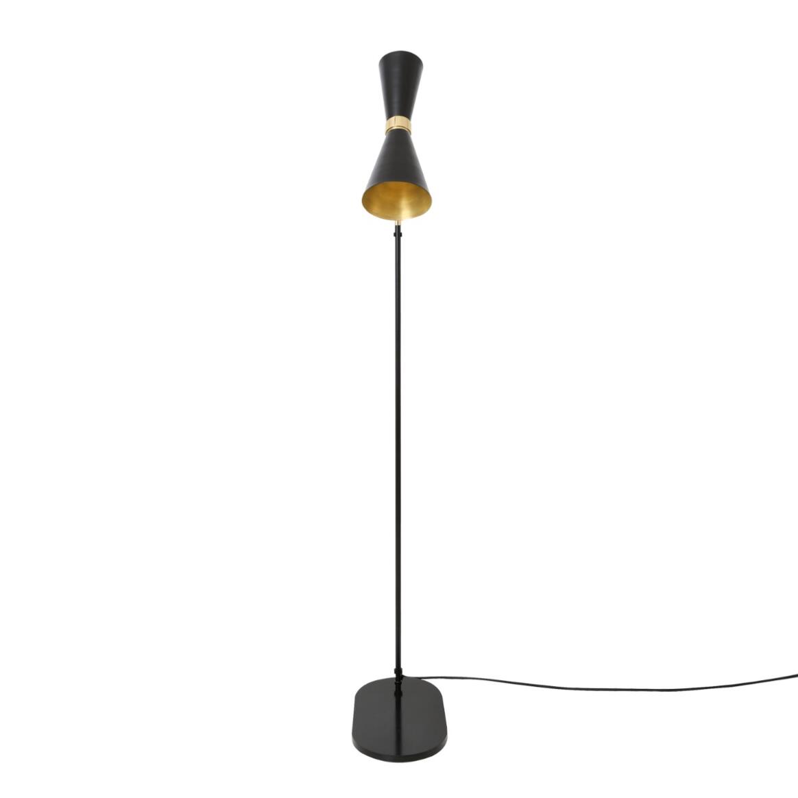 Cairo Floor Lamp by Mullan Lighting featuring a bold dome-inspired shade with elegant brass detailing, ideal for modern and contemporary interiors