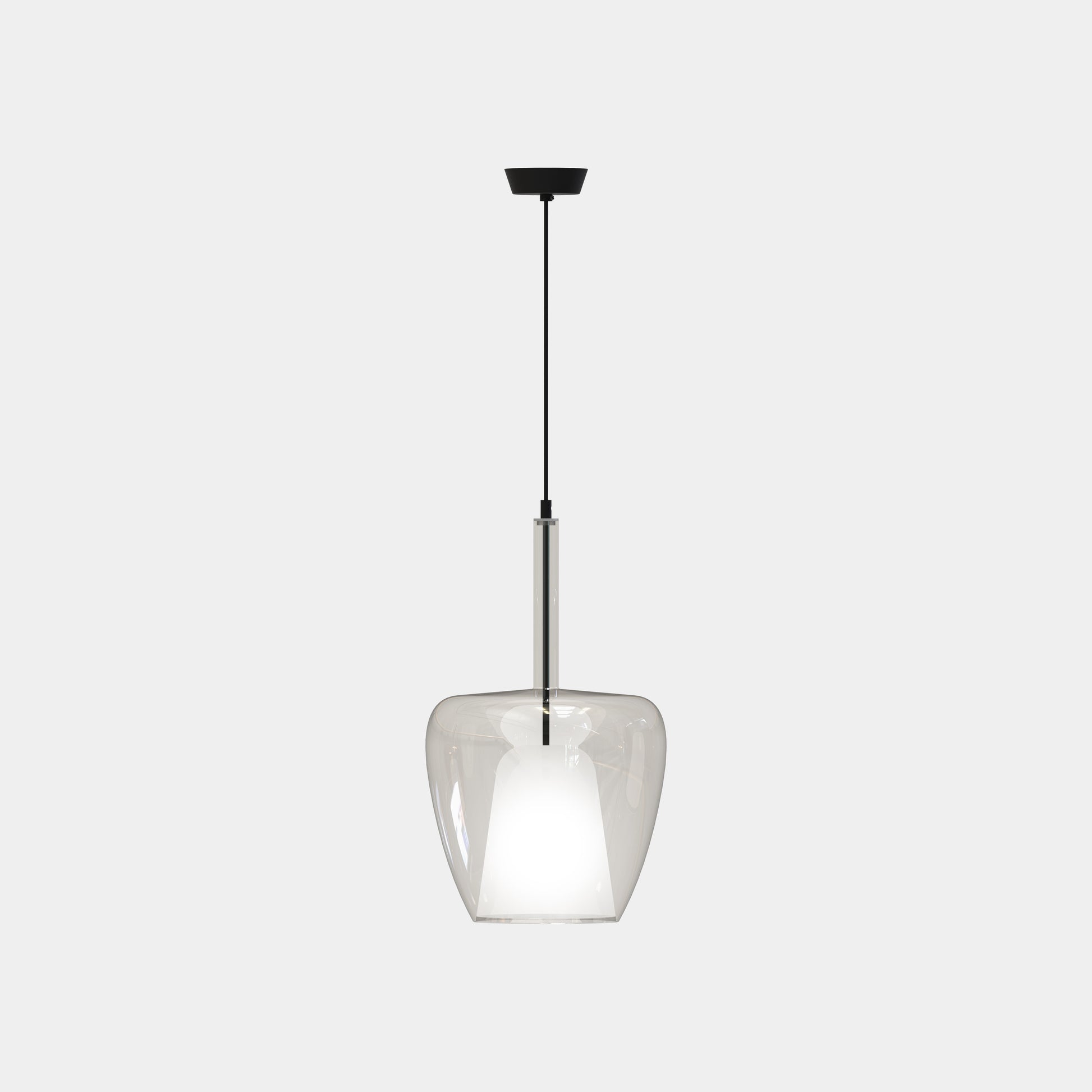 CLOS© lamp showcasing soft ambient light through handcrafted Italian glass.