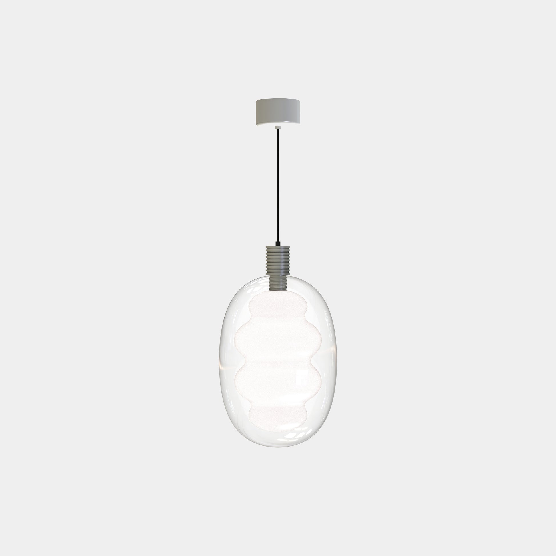 Modern decorative pendant lamp—DALMA© by Cangini & Tucci with refined sculptural form