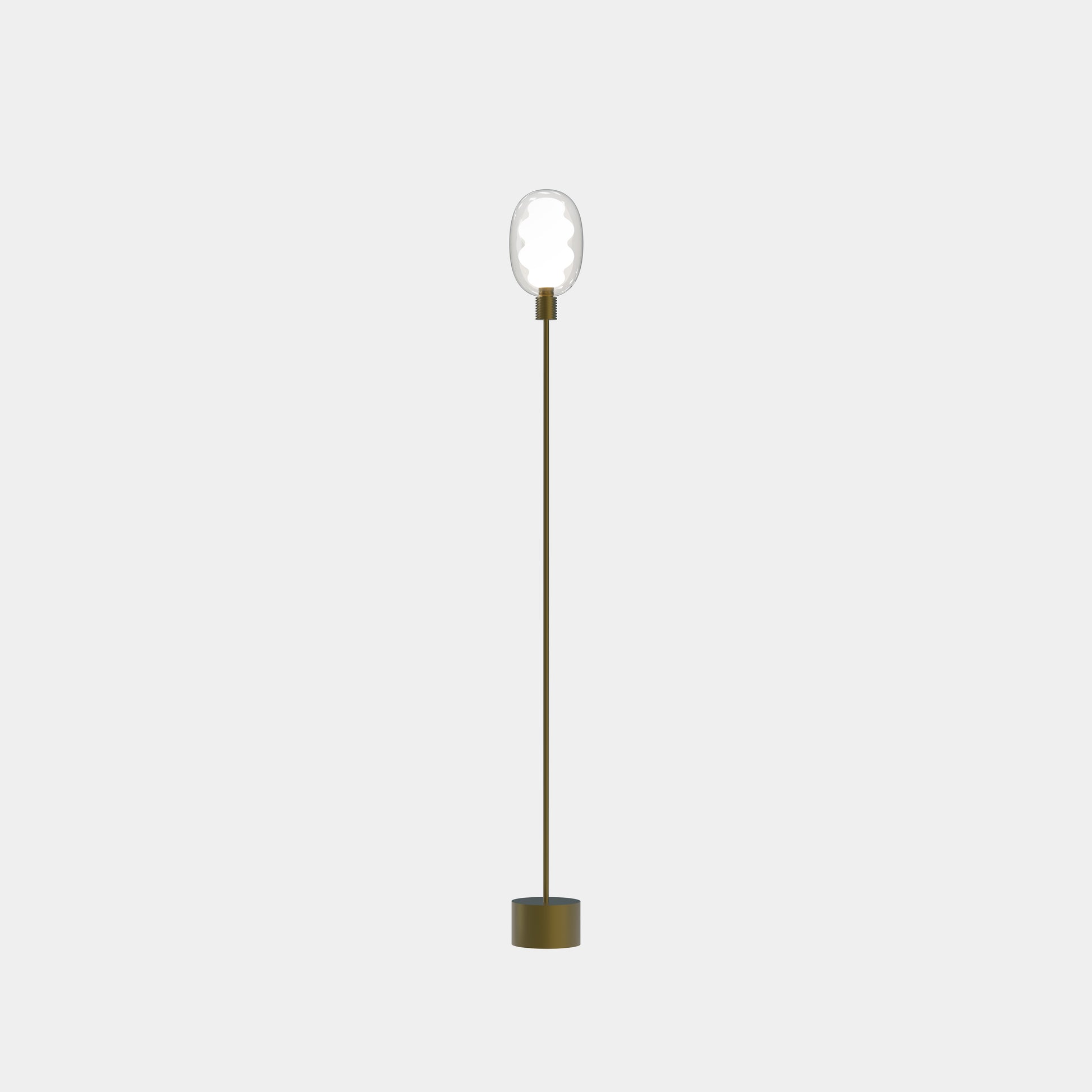 Modern decorative floor lamp—DALMA© by Cangini & Tucci with refined sculptural form.