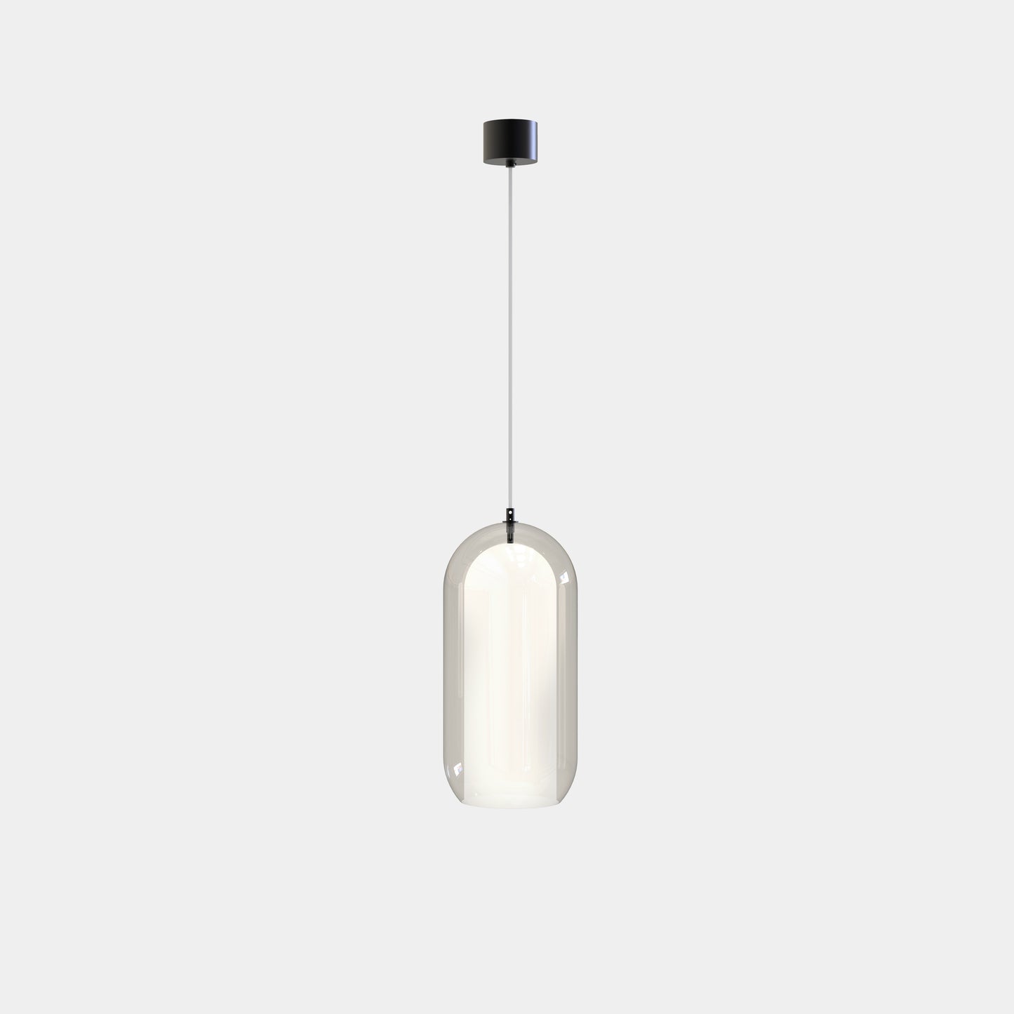 AERON© Pendant Lamp by Cangini & Tucci with hand-blown glass and minimalist design.