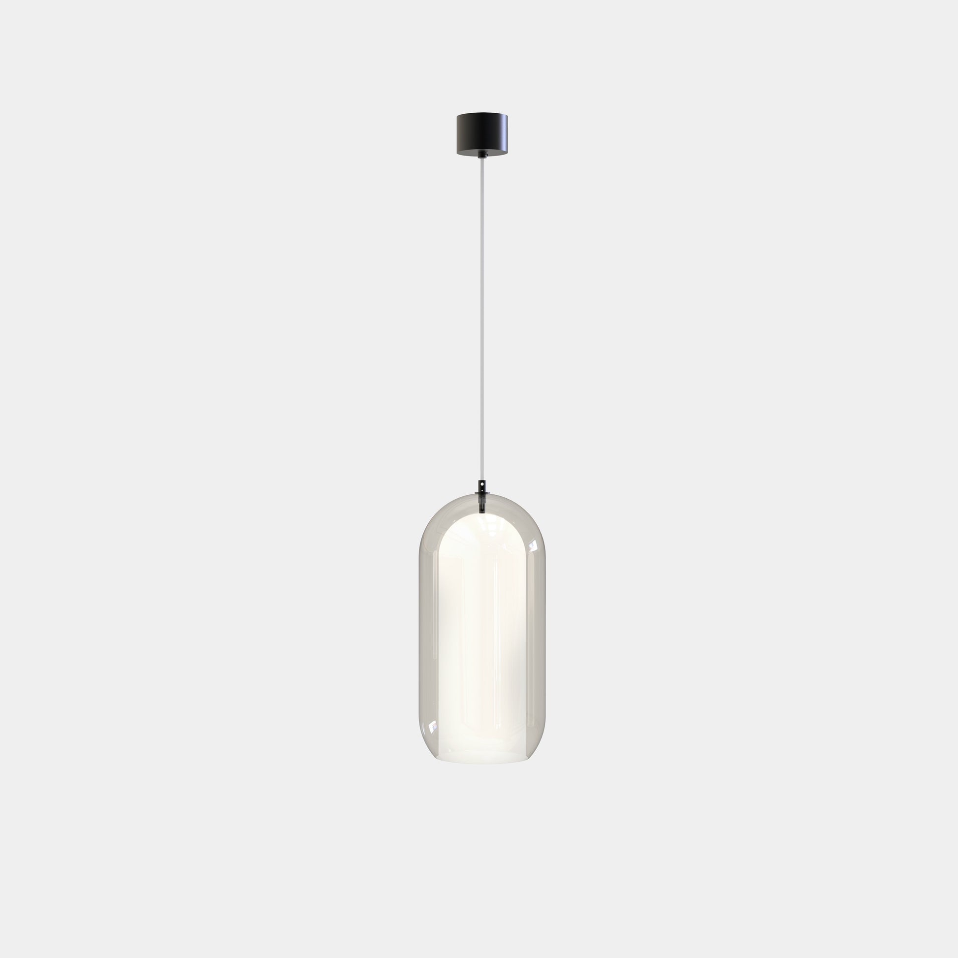 AERON© Pendant Lamp by Cangini & Tucci with hand-blown glass and minimalist design.