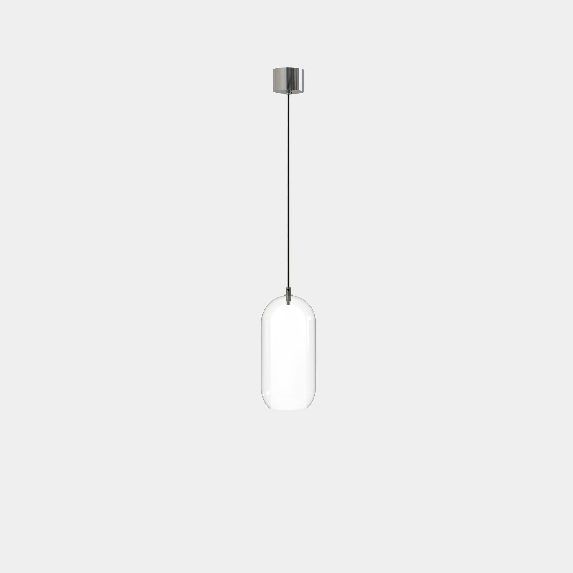 AERON© Pendant Lamp by Cangini & Tucci with hand-blown glass and minimalist design.