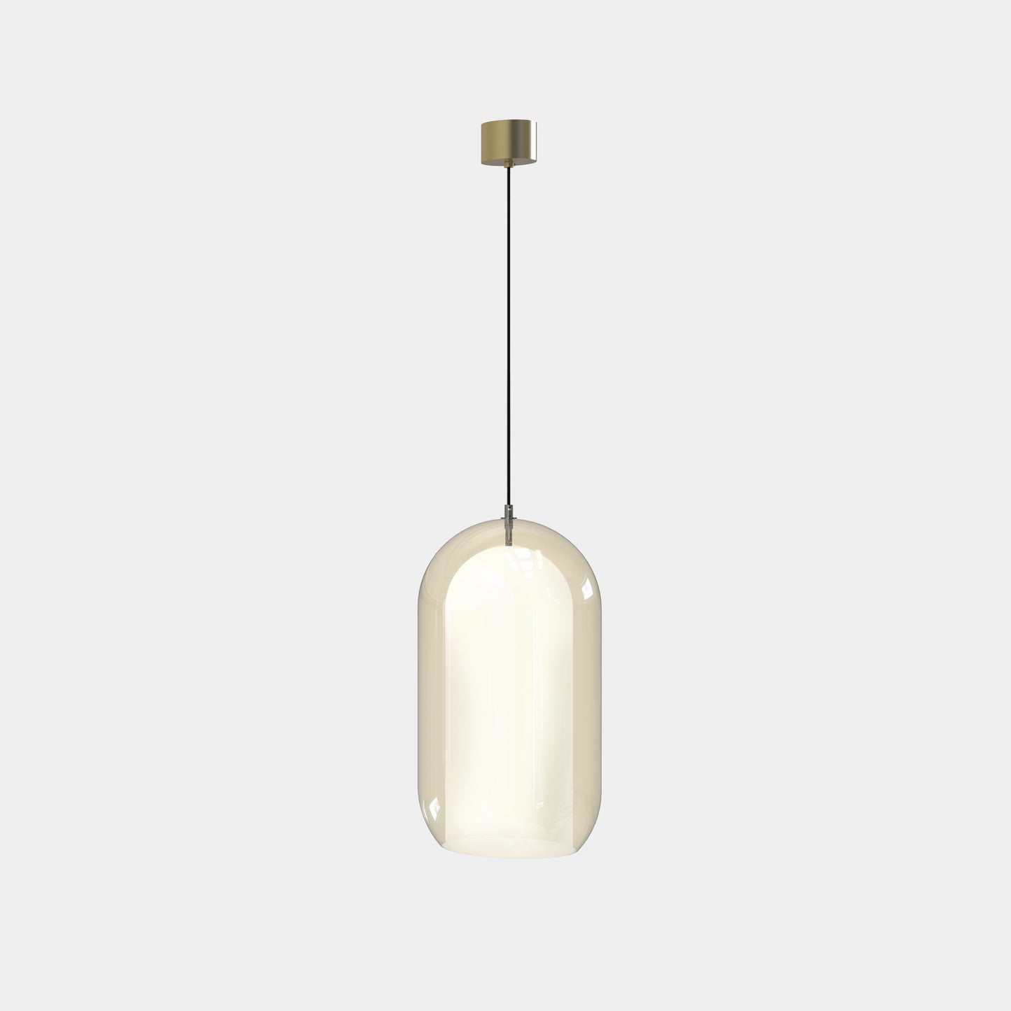 AERON© Pendant Lamp by Cangini & Tucci with hand-blown glass and minimalist design.