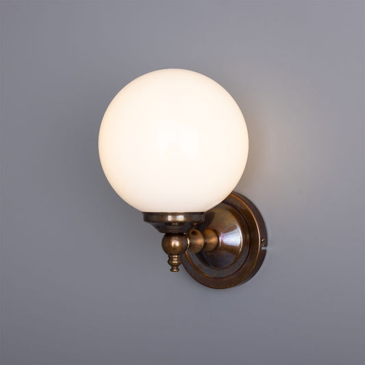 Cloghan Globe Wall Lamp by Mullan Lighting with a sleek globe-shaped shade and elegant wall mount for modern, ambient lighting