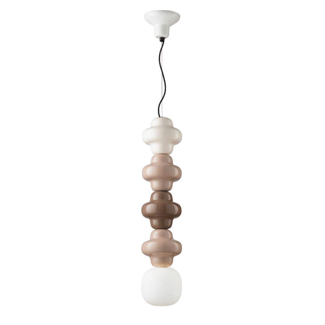 Neutral Glossy pendant hanging light earthy colors