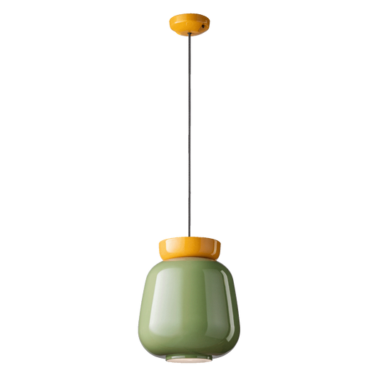 C2740 Pendant Light by Ferroluce featuring handcrafted ceramic design, modern Italian pendant lighting for dining rooms and stylish interiors.