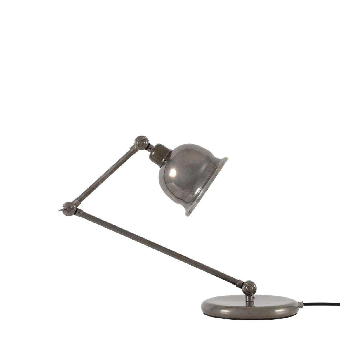 Vintage-style desk lamp with adjustable arm on a white background