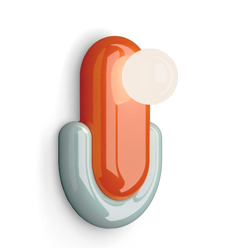 Eclair C2770 wall light by Ferroluce, vintage ceramic lamp with warm glow, perfect for luxury interiors, premium decorative lighting