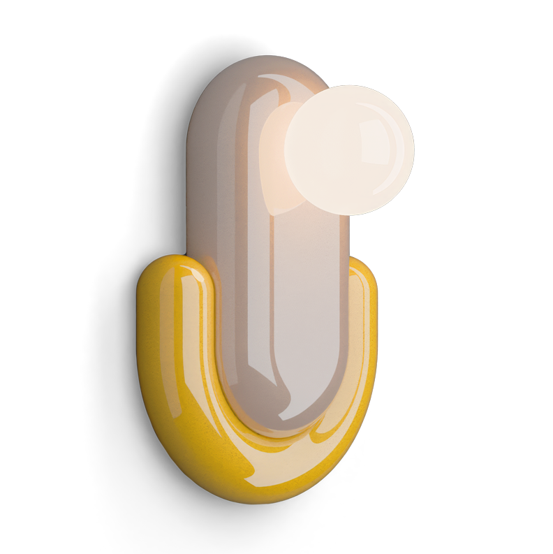 Eclair C2770 wall light by Ferroluce, vintage ceramic lamp with warm glow, perfect for luxury interiors, premium decorative lighting