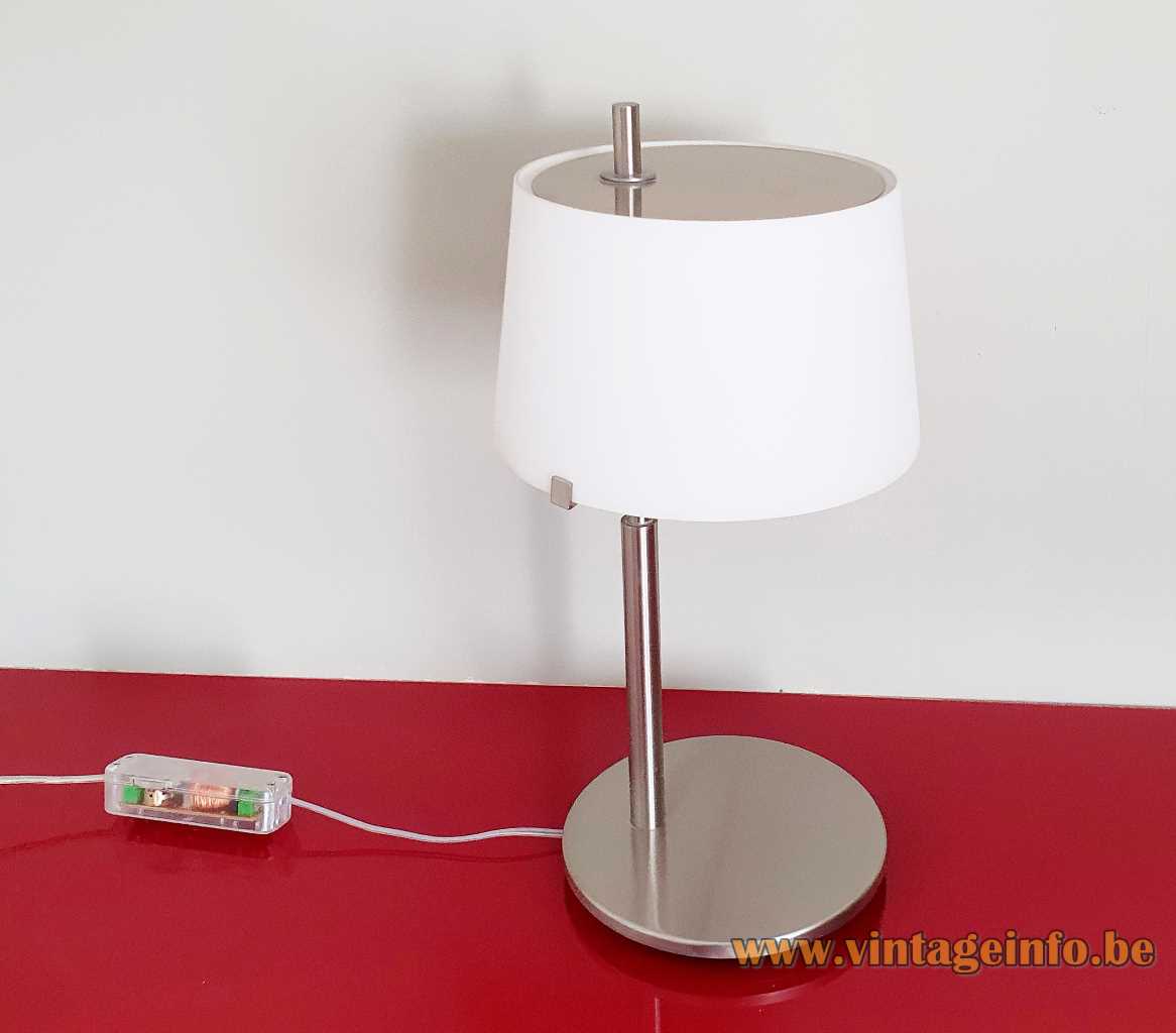 chrome tall table lamp online India, Designer Study Bedside Table Lamp, Metal chrome tall table lamps for bedroom 