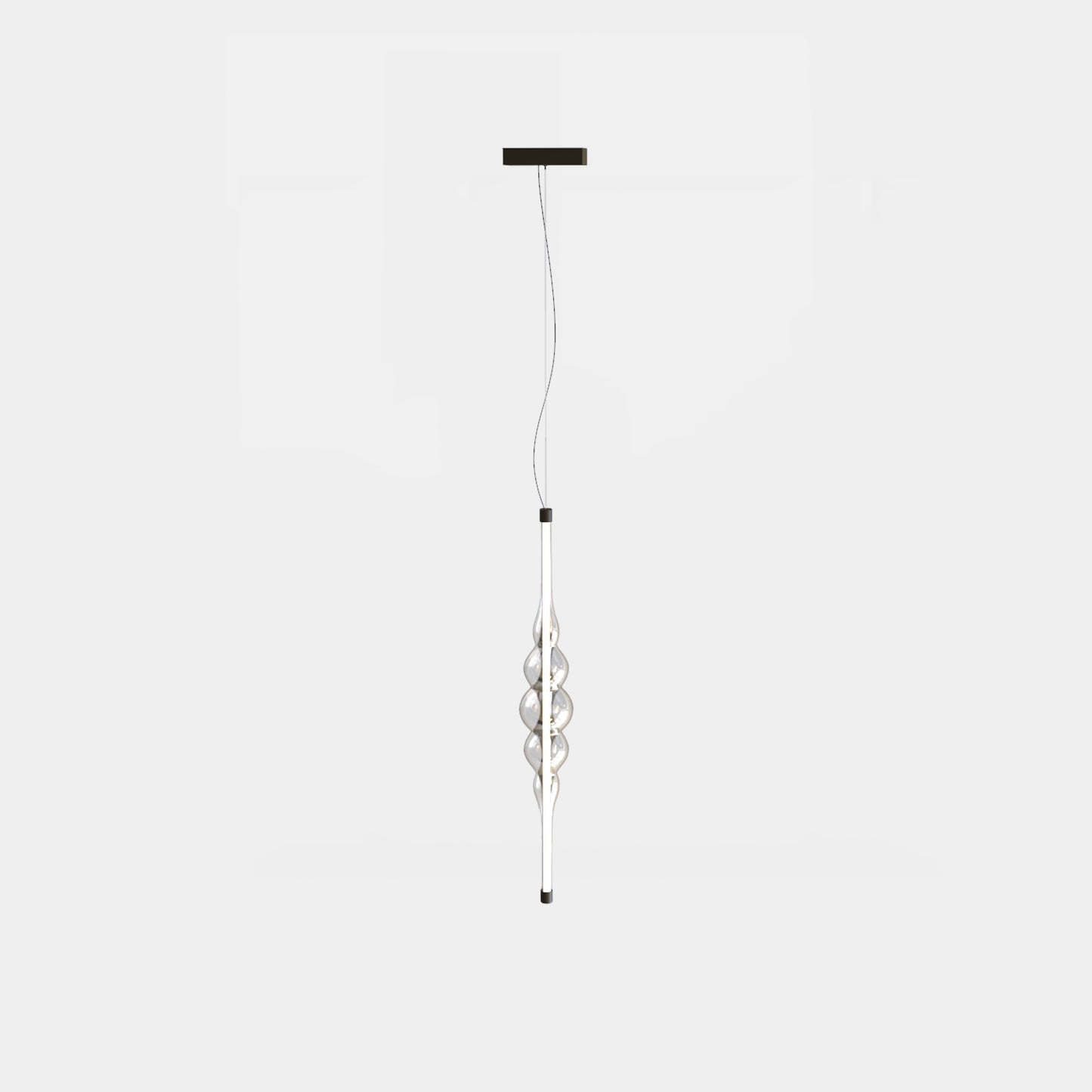 Contemporary Frequency vertical pendant lamp crafted with artisan glasswork by Cangini & Tucci