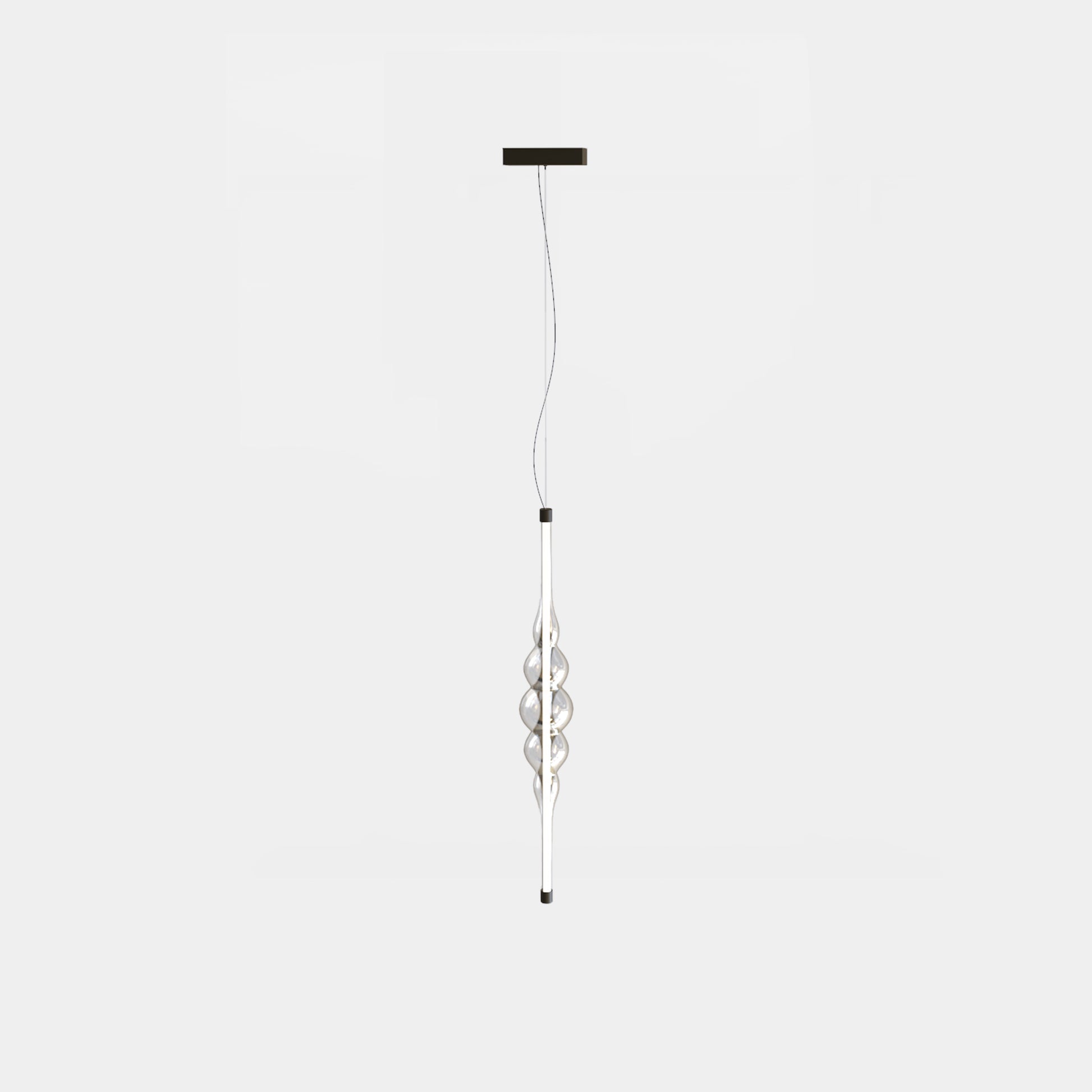 Contemporary Frequency vertical pendant lamp crafted with artisan glasswork by Cangini & Tucci