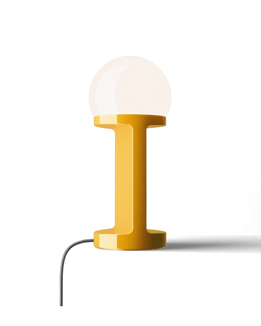 Habea C2780 Yellow Table Lamp by Ferroluce with handcrafted ceramic design, Italian table lighting for modern interiors.