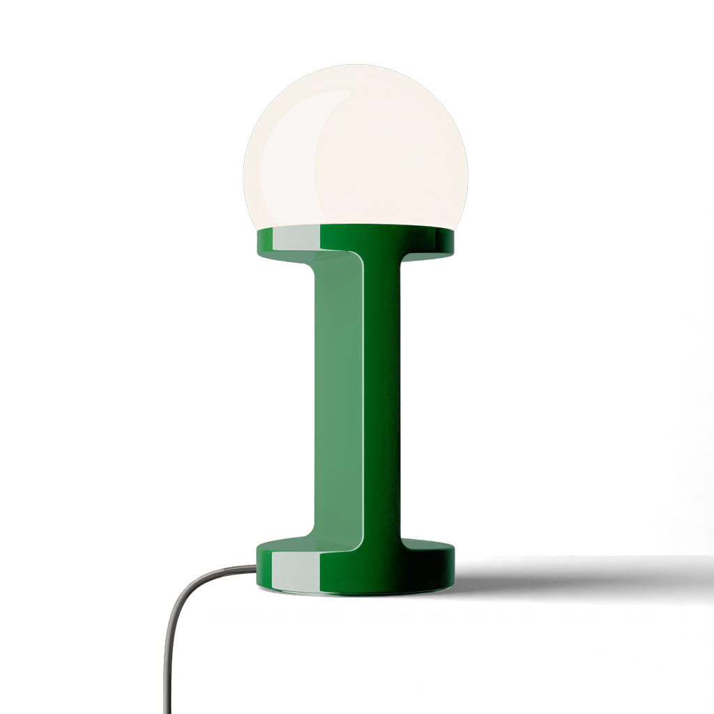 Habea C2780 Green Table Lamp by Ferroluce with handcrafted ceramic design, Italian table lighting for modern interiors.