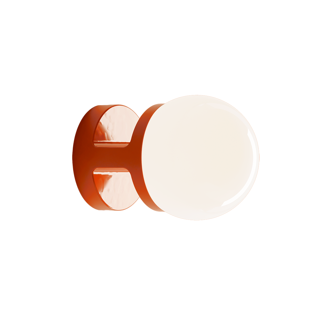 Habea C2782 Orange Wall Lamp by Ferroluce with handcrafted ceramic design, Italian wall lighting for modern interiors.