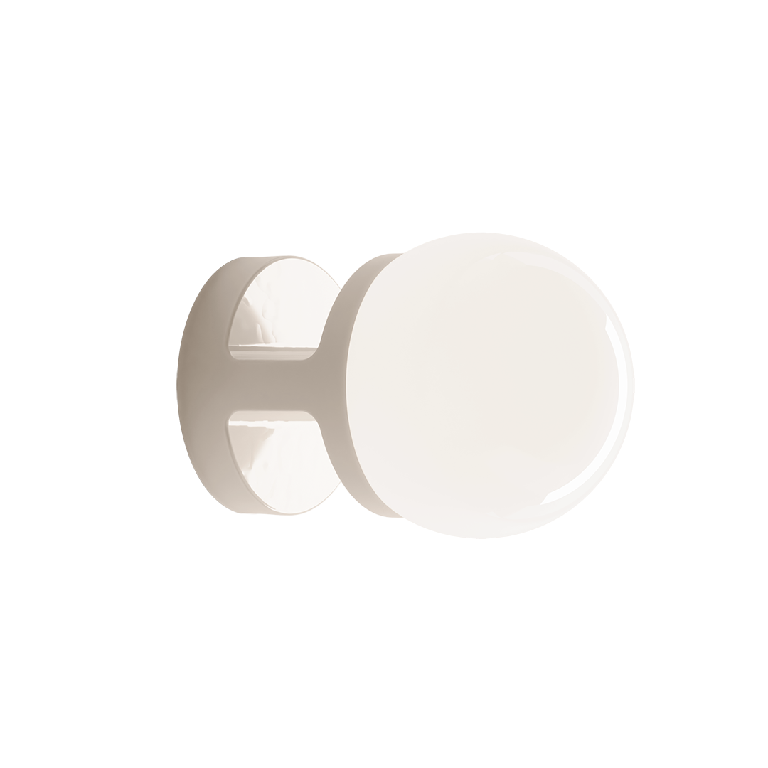 Habea C2782 White Wall Lamp by Ferroluce with handcrafted ceramic design, Italian wall lighting for modern interiors.
