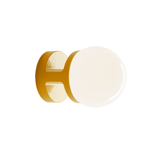 Habea C2782 Yellow Wall Lamp by Ferroluce with handcrafted ceramic design, Italian wall lighting for modern interiors.