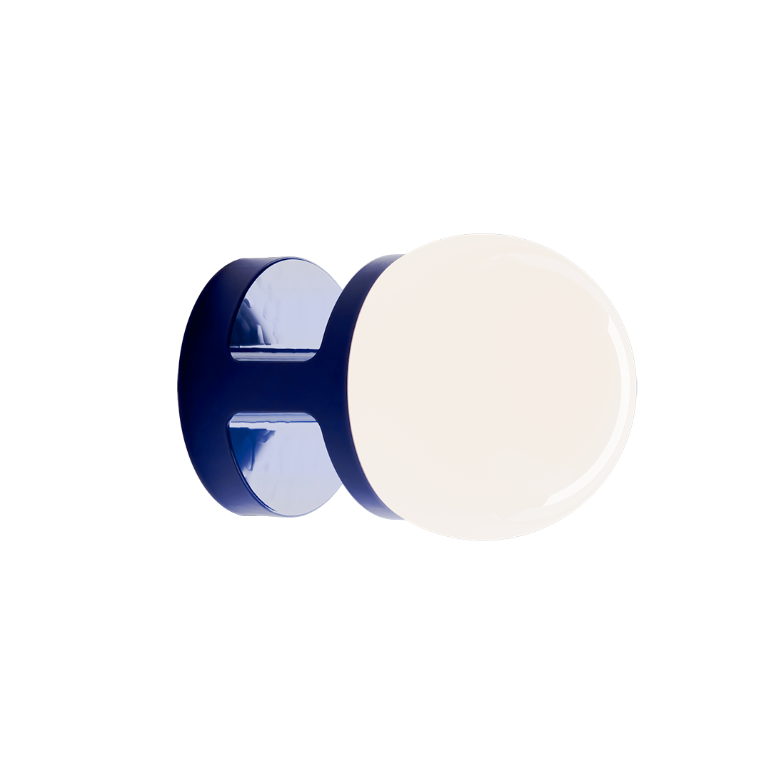 Habea C2782 Blue Wall Lamp by Ferroluce with handcrafted ceramic design, Italian wall lighting for modern interiors.