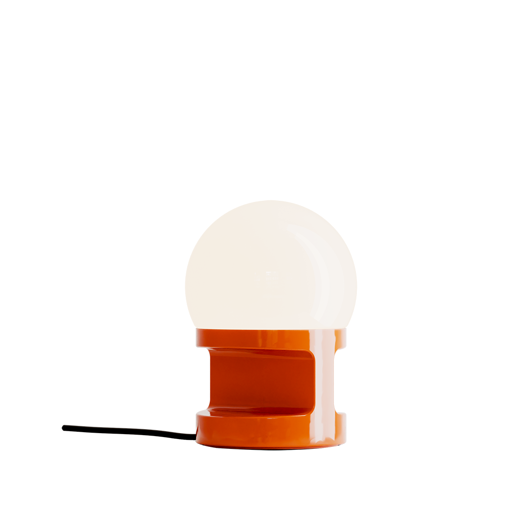 Habea C2783 Orange Table Lamp by Ferroluce with handcrafted ceramic design, Italian table lighting for modern interiors.