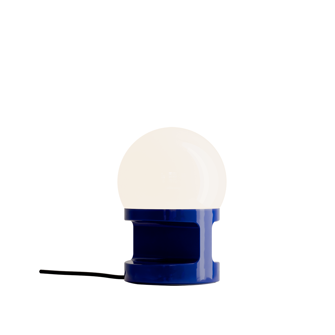 Habea C2783 Blue Table Lamp by Ferroluce with handcrafted ceramic design, Italian table lighting for modern interiors.
