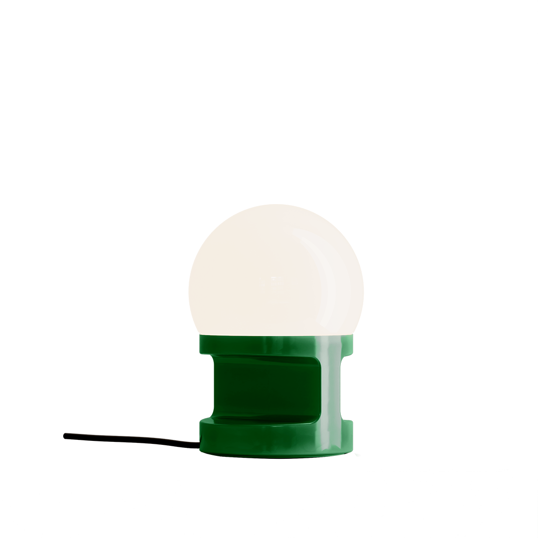 Habea C2783 Green Table Lamp by Ferroluce with handcrafted ceramic design, Italian table lighting for modern interiors.