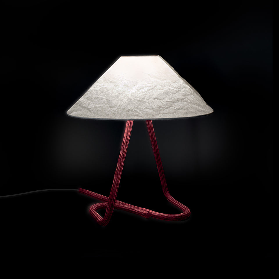Hat table lamp by Contardi, modern designer table light with elegant fabric shade, perfect for luxury interiors and ambient decorative lighting