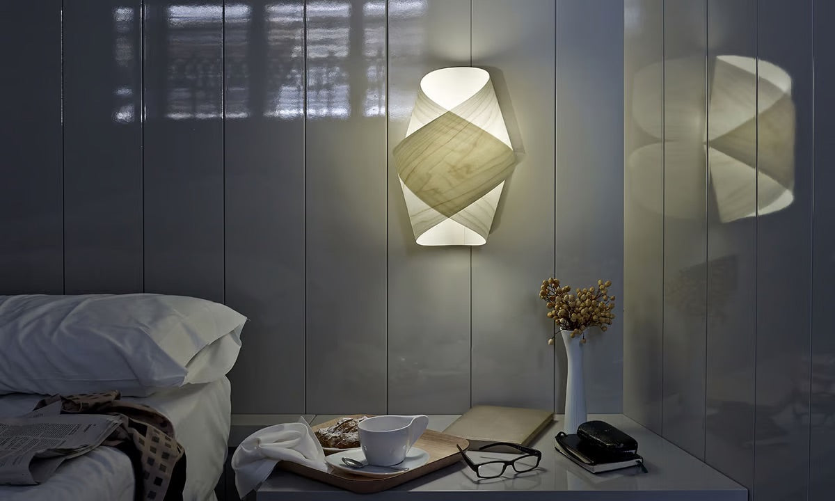 natural wood white Wall light. interior wall lights. indoor wall lights. white tinted veneer