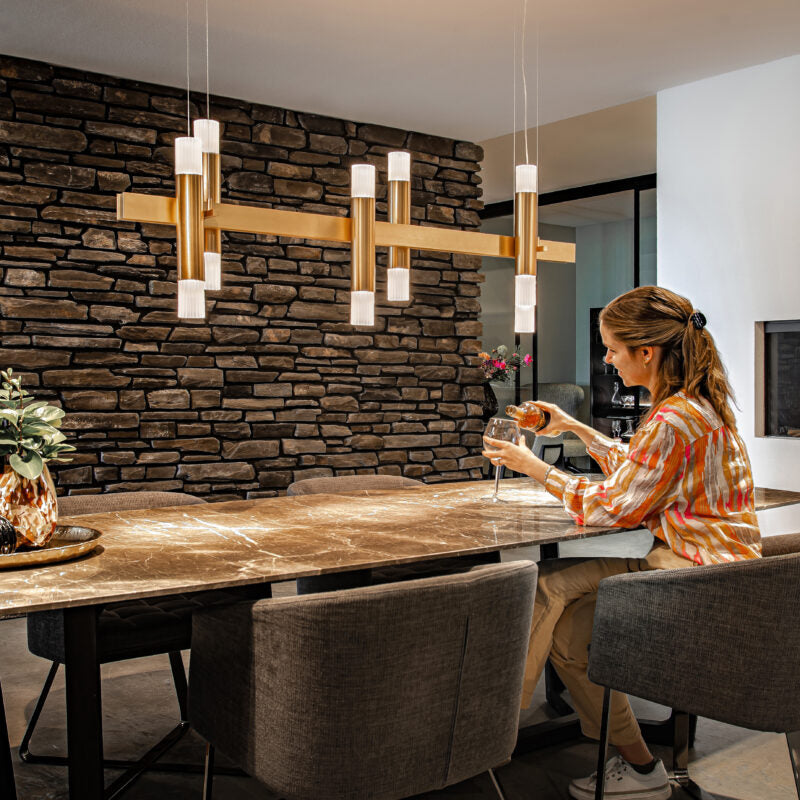 Embrace Linear H6+6 and H8+8 suspension by Ilfari, modern European designer linear lighting with sculptural luxury design for contemporary interiors