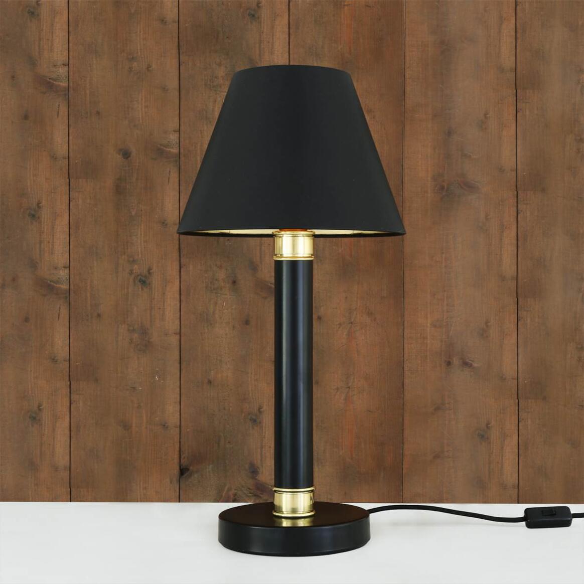 Kangos Traditional Brass Pillar Table Lamp by Mullan Lighting – sturdy, elegant table lamp with a timeless brass pillar design.