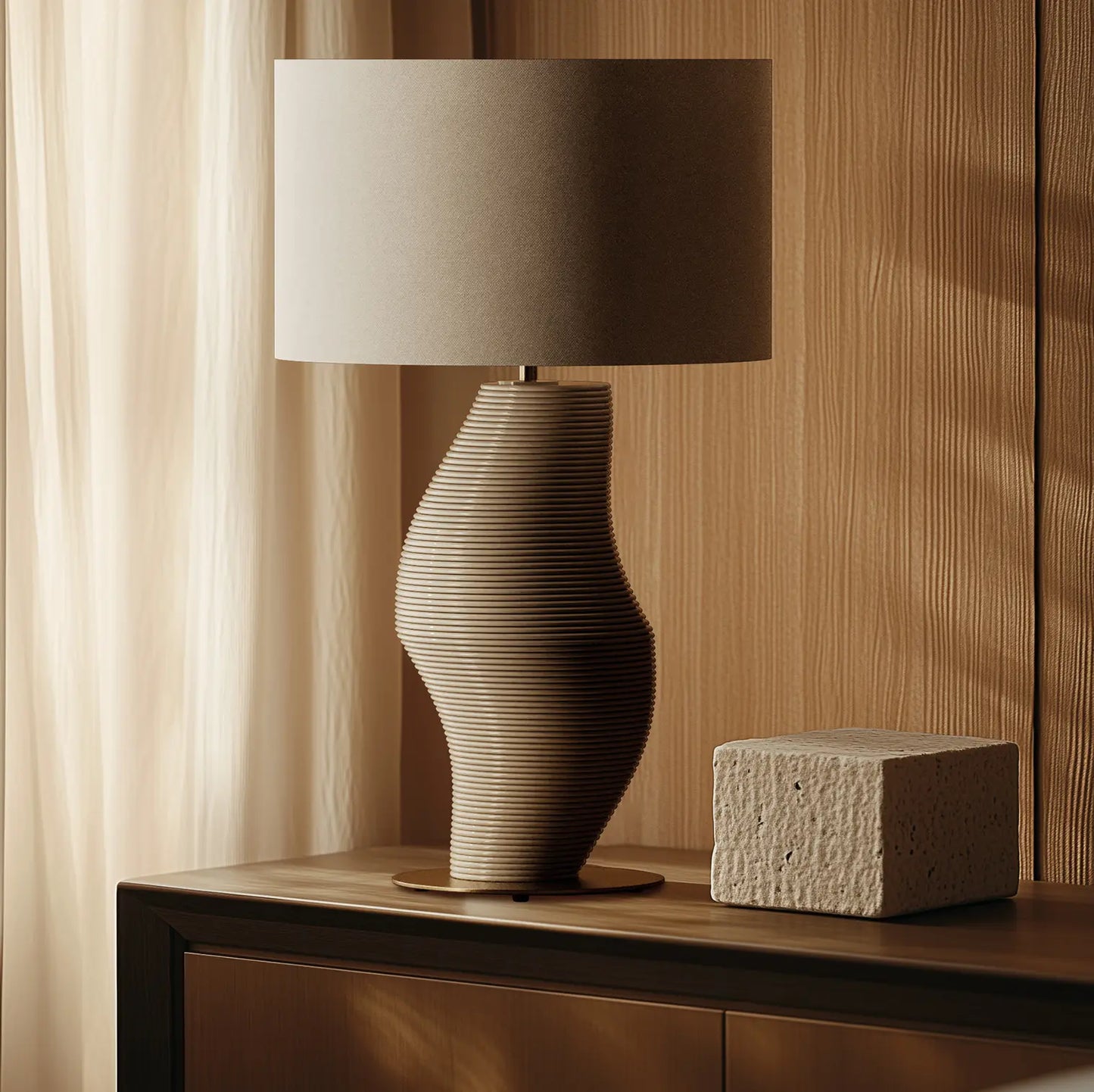 Luet Table Lamp NAC132 by Aromas Del Campo, modern designer table lamp with minimalist contemporary style for luxury interiors 
