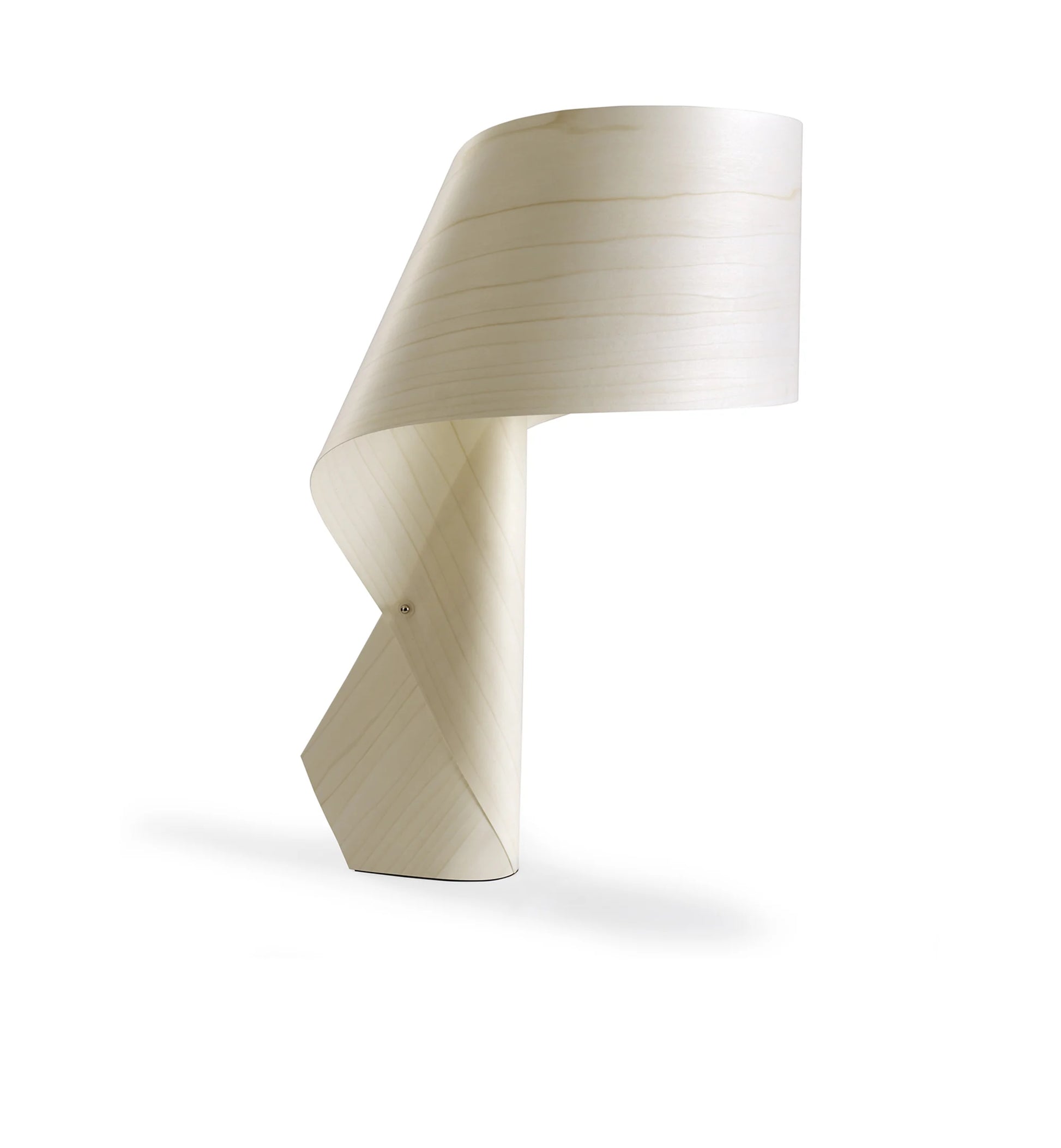 white natural wood veneer table lamp. best table light. sustainable table lamp design
